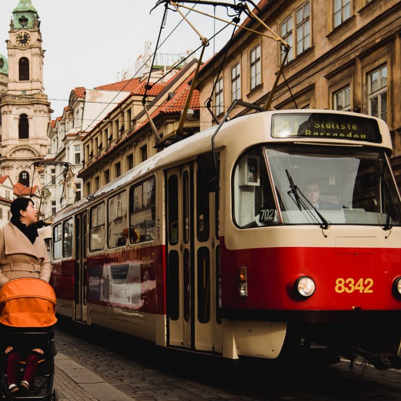 Walking down the streets of Prague, while we slow travel in Europe.