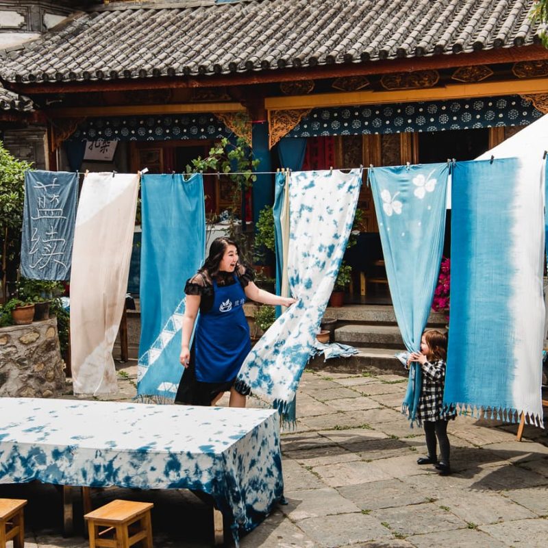 Tie Dye Class in Zhoucheng, Dali, Yunnan, China.