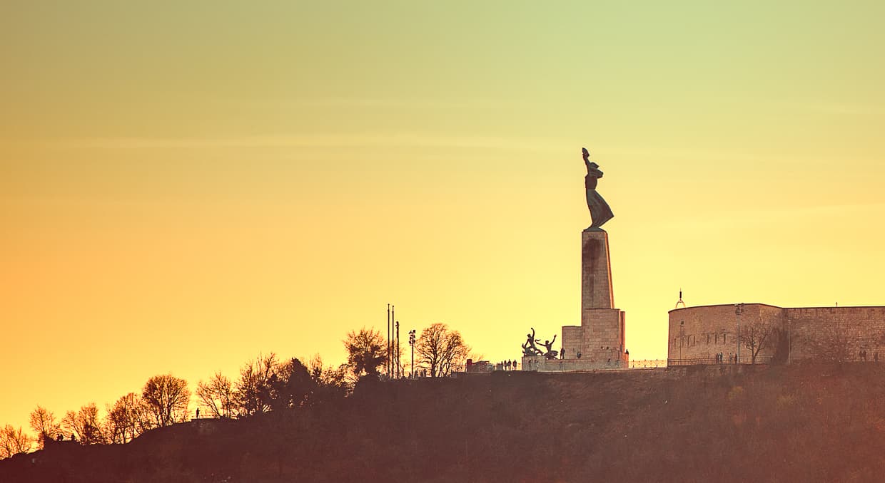 Closeup of Budapest panorama.