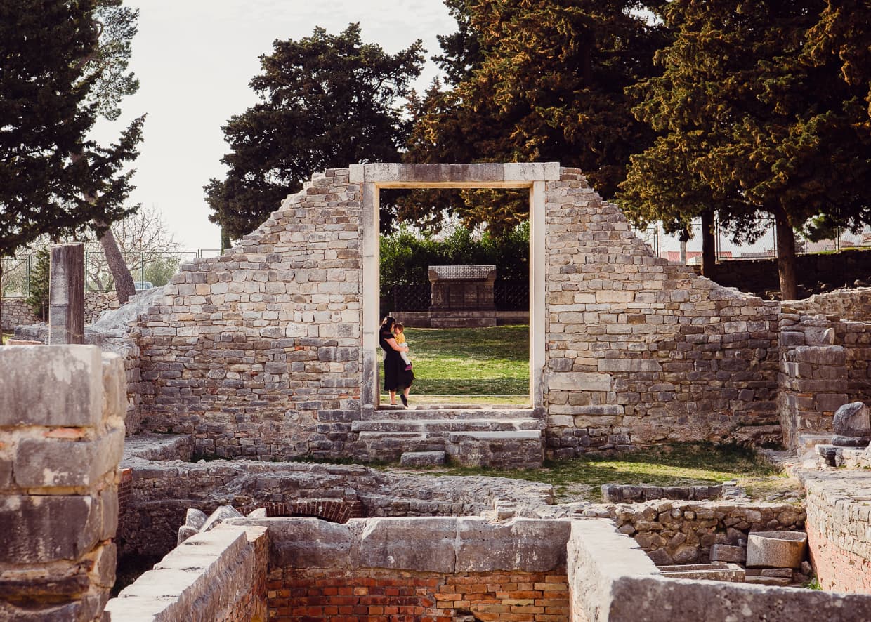 The Ruins of Salona in Split Croatia with a zoom lens.