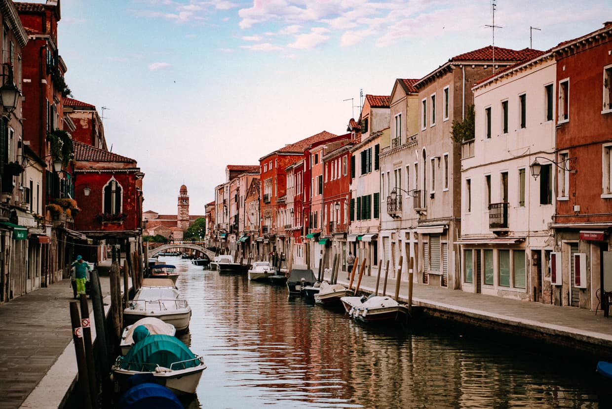 A Murano, Italy canal.