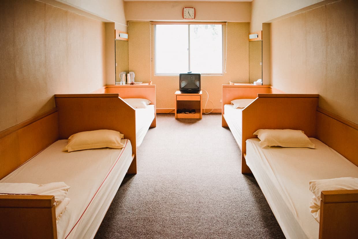 A family room at the Fo Guang Shan dormitory in Kaohsiung, Taiwan.