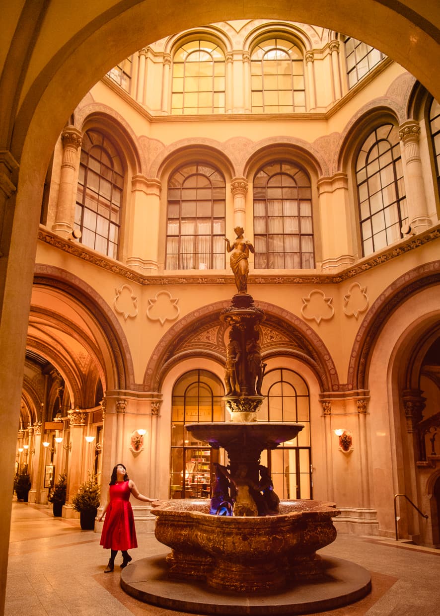 Vienna, Austria. Ferstel Passage Fountain.