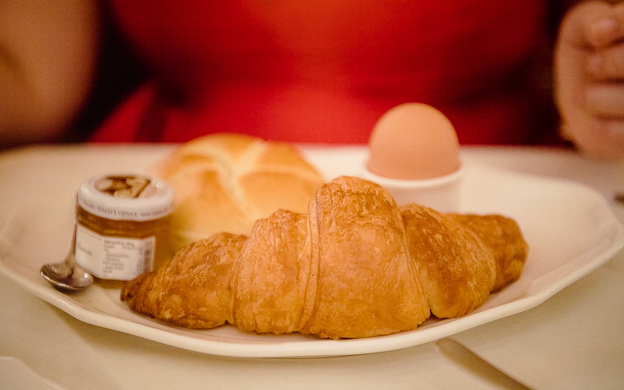 Our breakfast at Cafe Central in Vienna, Austria.