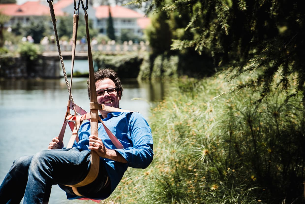 Zip-line in Kunming, China.