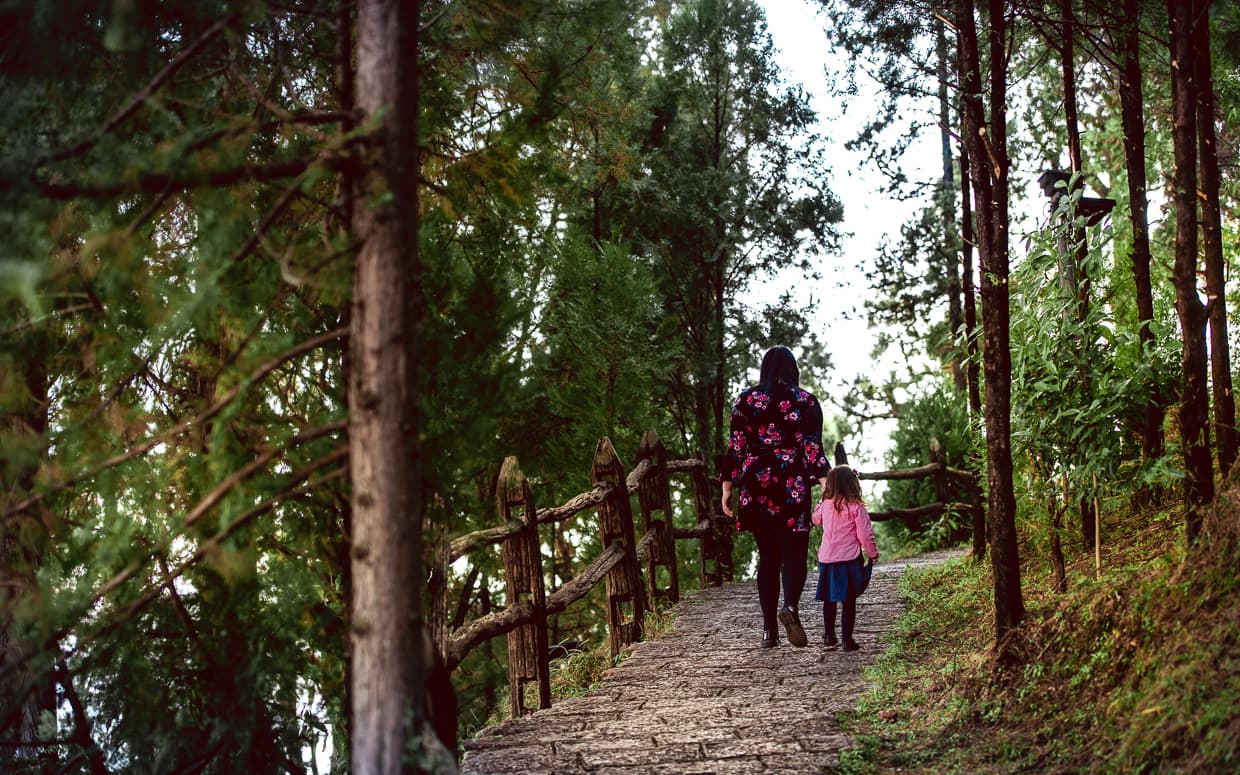 A hiking trail in Lijiang, China.