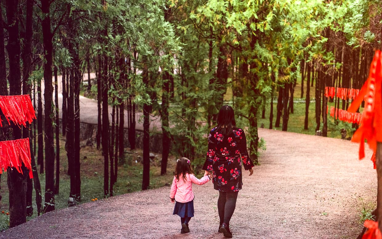 A path in Lijiang's Lion Hill park.