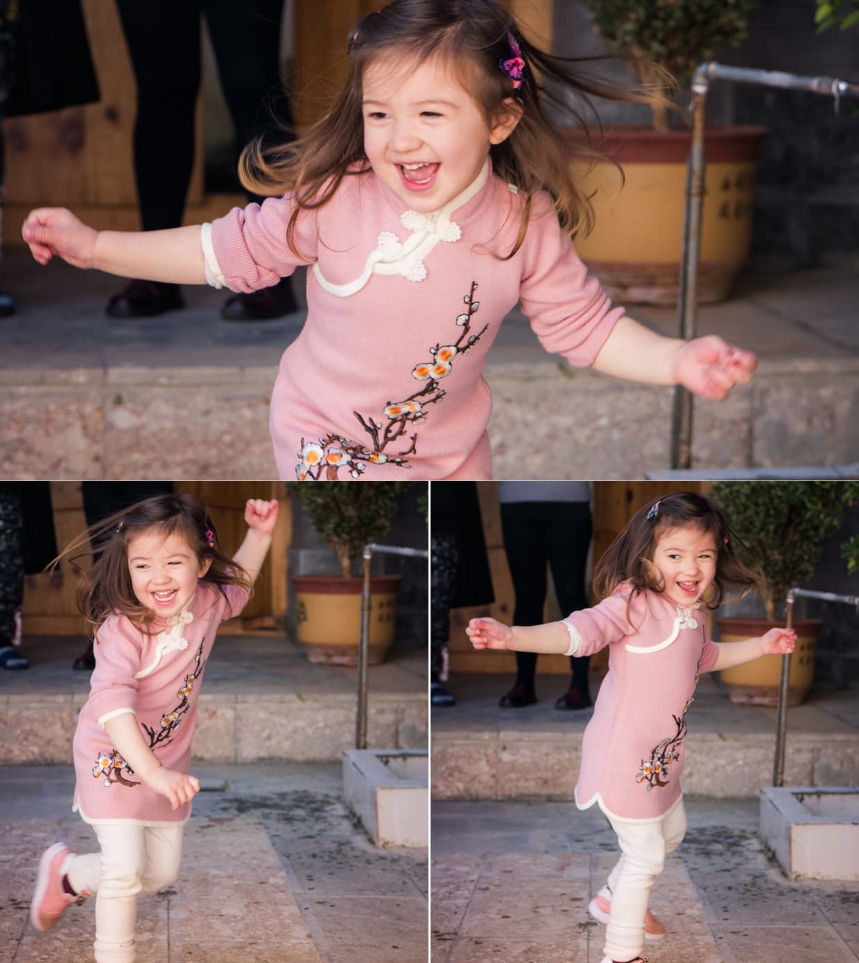 Toddler dancing in Lijiang, China