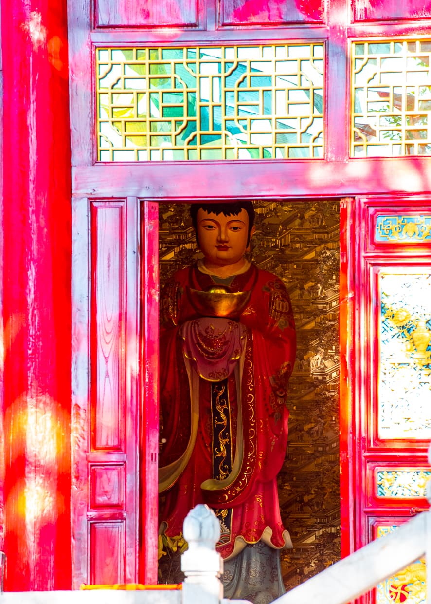 Buddhist Temple door in Lijiang Old Town.