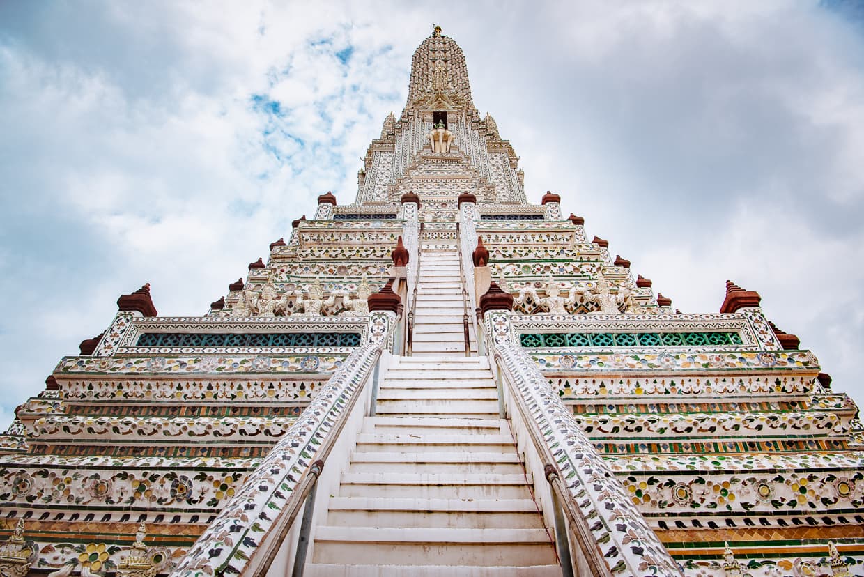Stairs to the top of Wat Arun.
