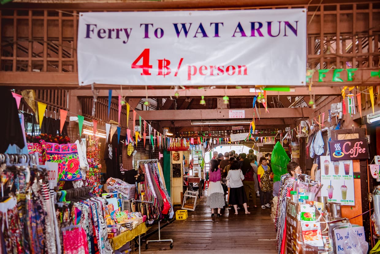 The entrance to the ferry to Wat Arun.