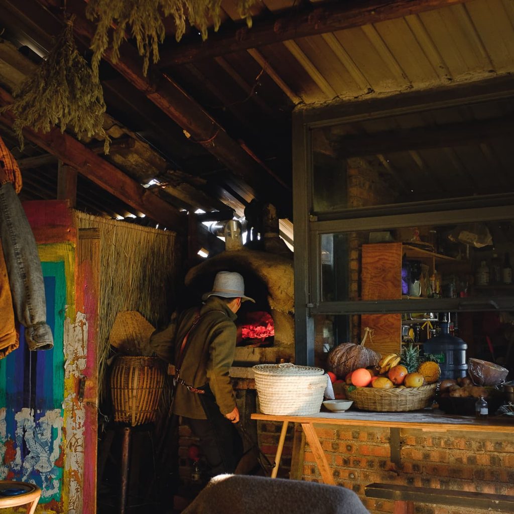 The interior of the farmhouse where we spent Christmas Day.