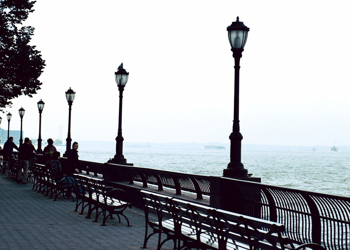 Battery Park at night