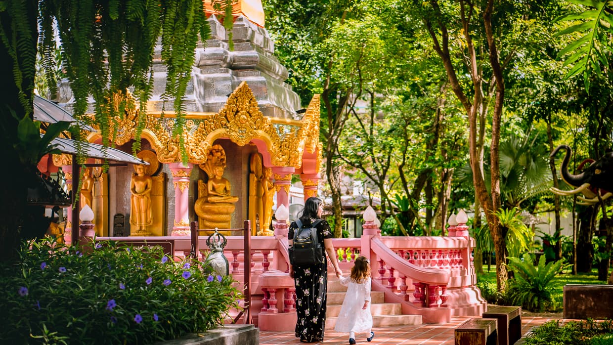 A shrine in the Erawan Museum Gardens.