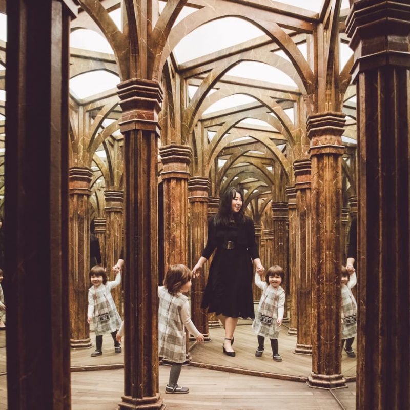 The hall of mirrors in Petrin Park in Prague, Czech Republic