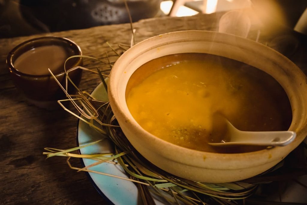 Pumpkin soup on Christmas Morning in Dali, China.