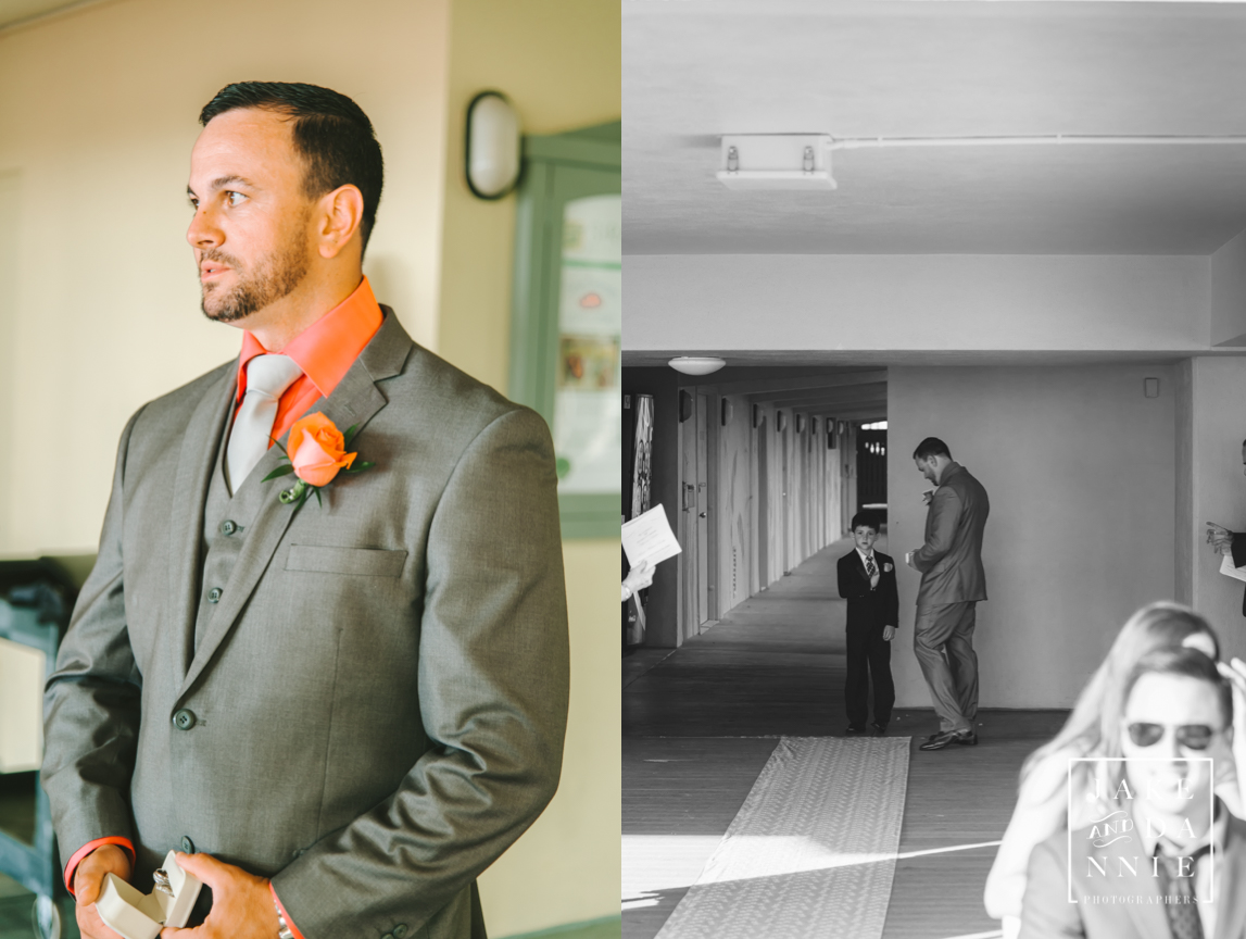 Florida groom waits for his wedding to start and hands the ring to the ring bearer