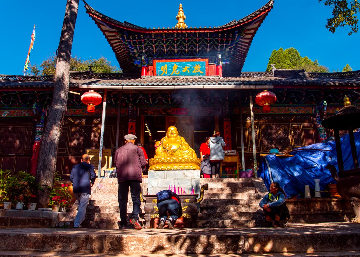 White Horse Dragon Pool Buddhist Temple in Lijiang Old Town.