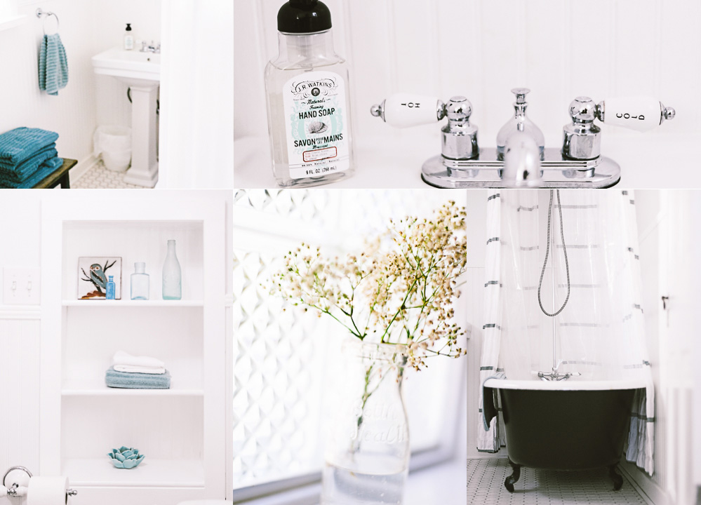 The bathroom at our rental was so pretty and clean