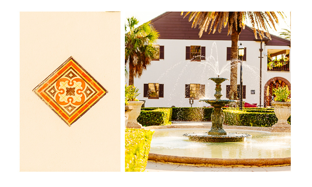Beautiful architecture fountains and artwork in St. Augustine