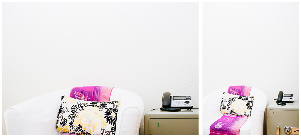 The blank wall before we put up any photos