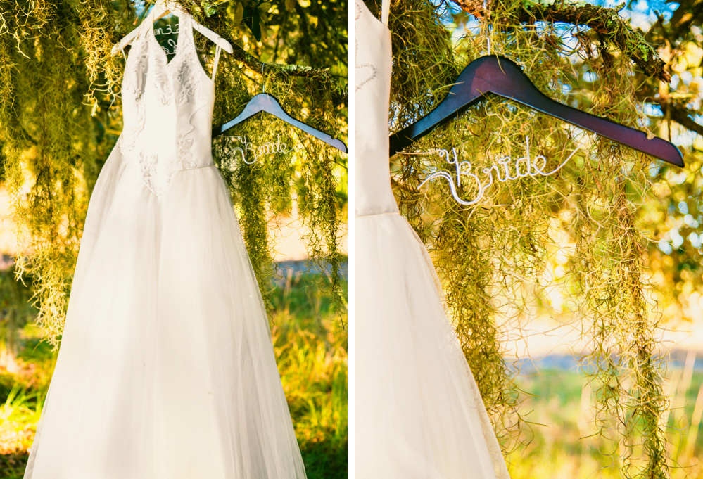 Specialized wedding hangers are a nice accessory for dresses, especially for photography