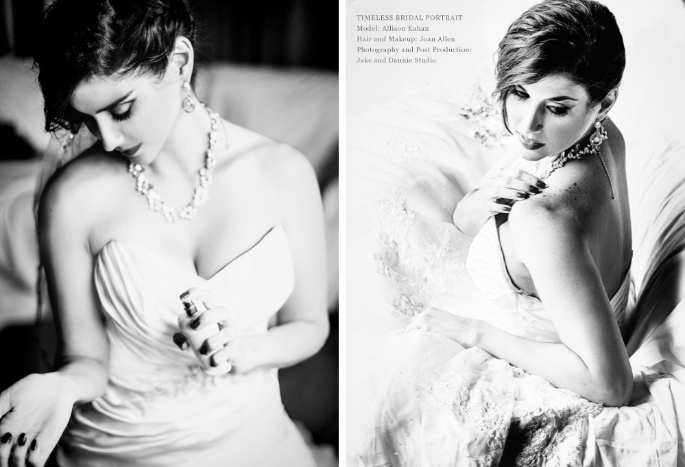 A bride getting ready. Applying perfume and relaxing.