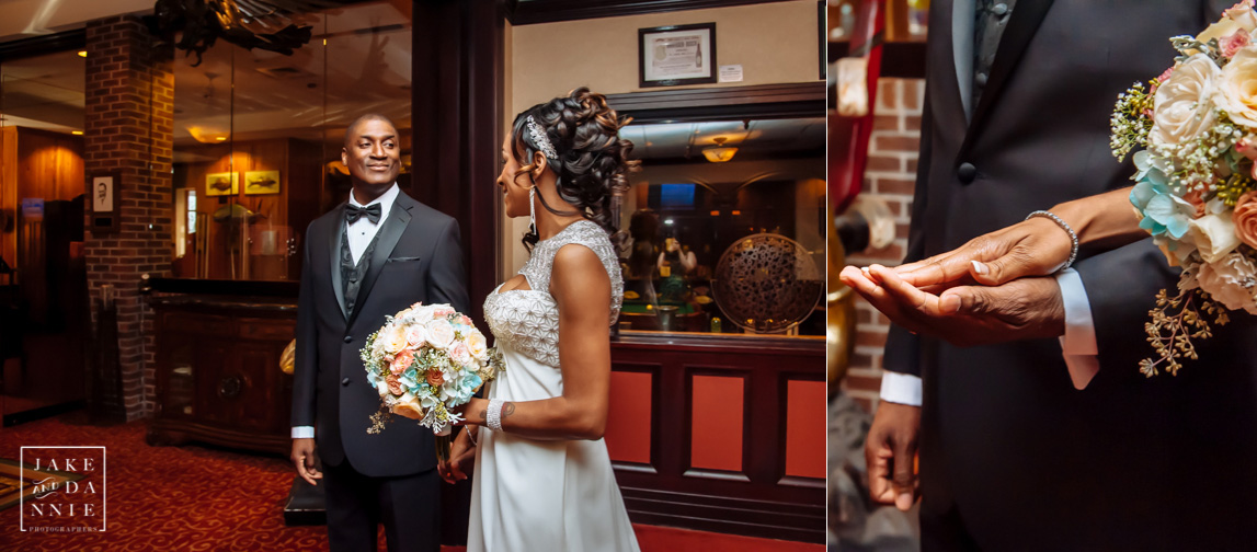 The father of the bride is about to walk his daughter down the aisle