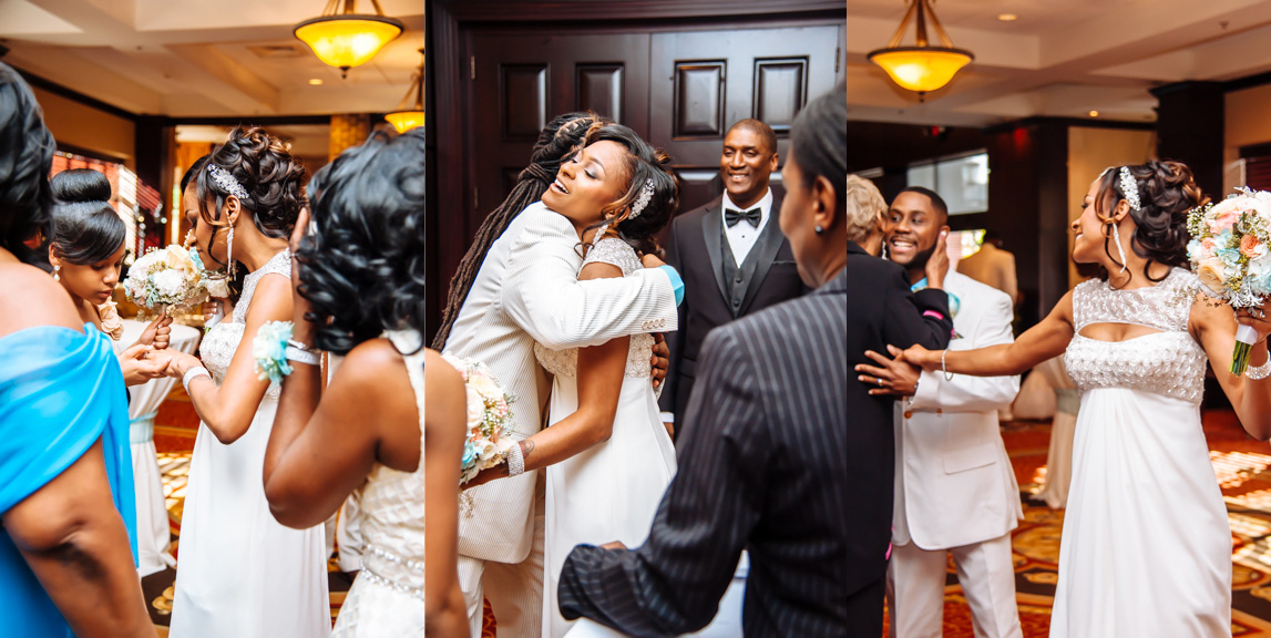 Happy hour after the wedding ceremony at T pepins hospitality center in tampa, fl
