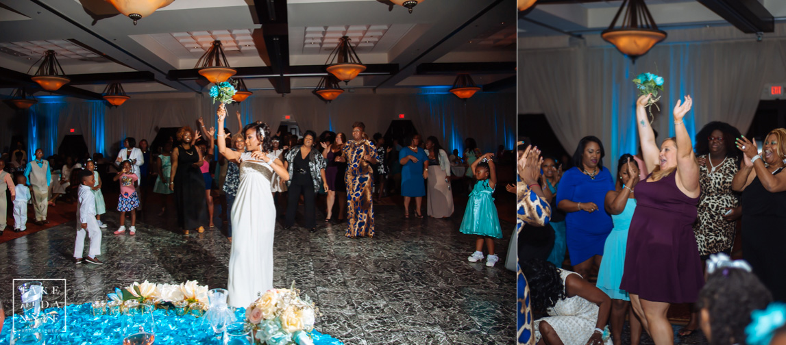 Bride and groom share the dance floor with all their guests at the T pepin hospitality center in Tampa