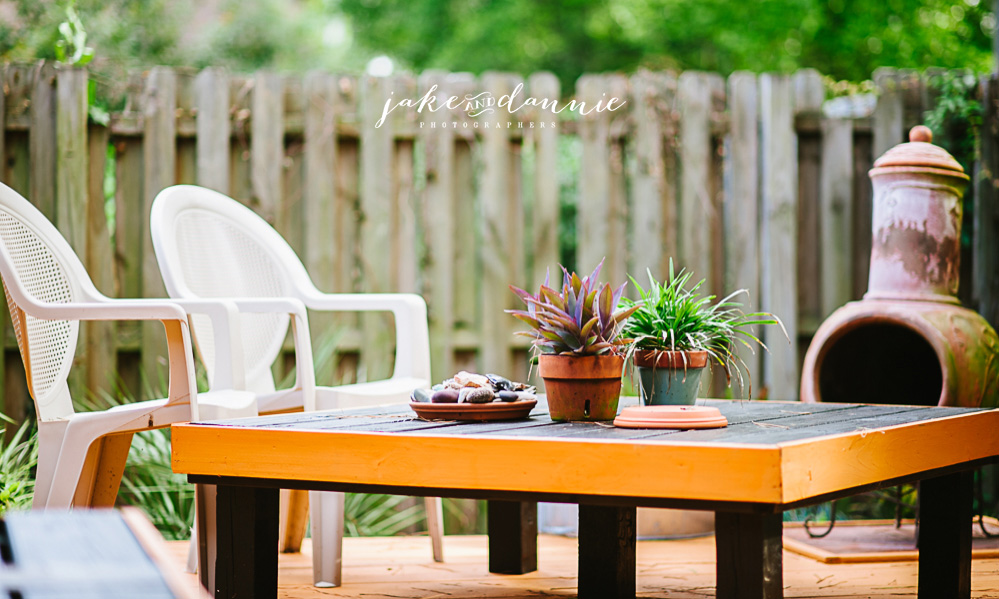 Sue's patio was quiet and relaxing. It was fenced in so we could work on our photography blog without being disturbed by neighbors.